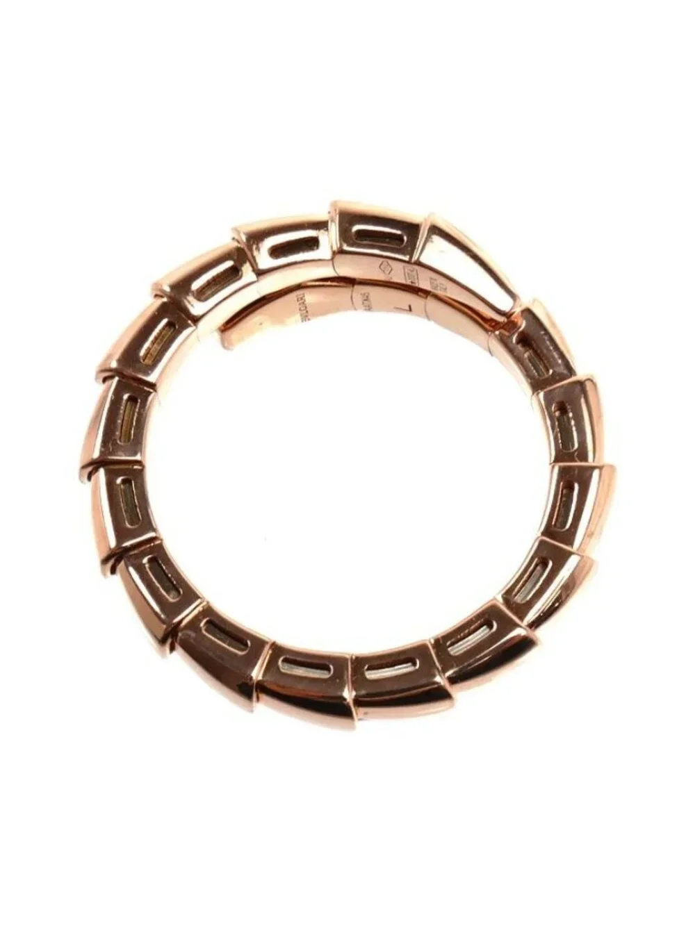 Bvlgari 18K Pink Gold Serpenti Viper Ring
